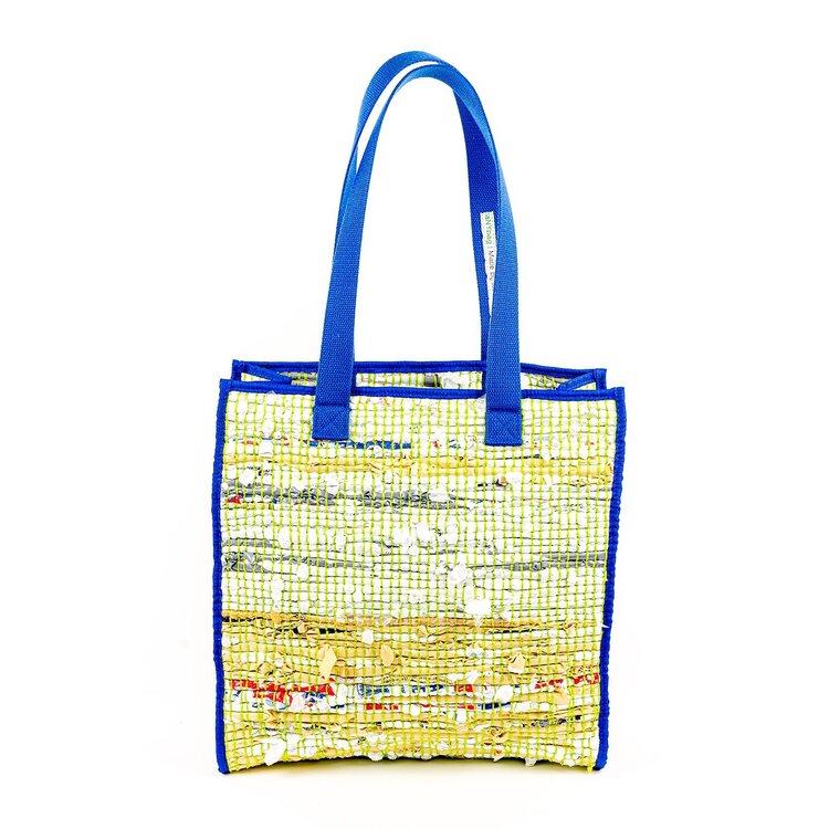 Classic New Yorker Bag in TriBeCa Blue - Gold Hardware